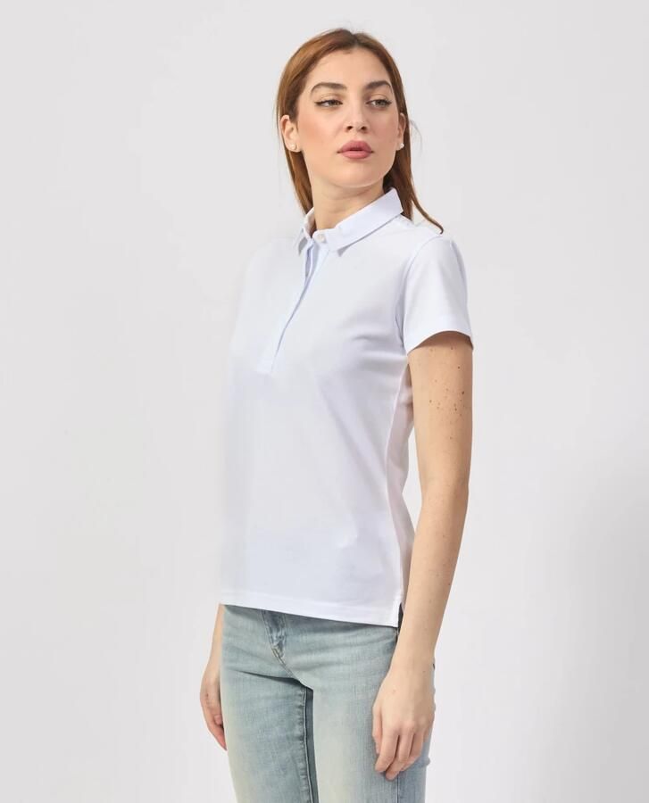 K-way Witte Polo T-shirt Amedea White Dames - Foto 3