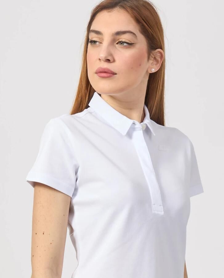 K-way Witte Polo T-shirt Amedea White Dames - Foto 4