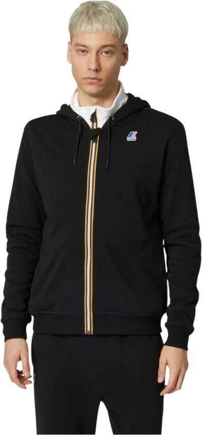 K-way Poly Cotton Unisex Zwart Puur Rits Hoodie Black Heren - Foto 5