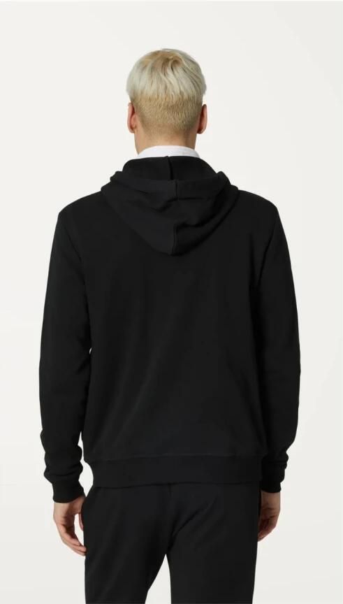 K-way Poly Cotton Unisex Zwart Puur Rits Hoodie Black Heren - Foto 3