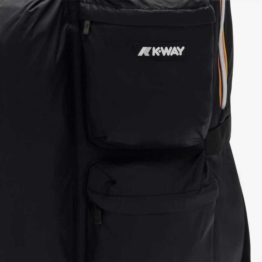 K-way Zwarte Polyamide Rugzak met Meerdere Comparti ten Black - Foto 2