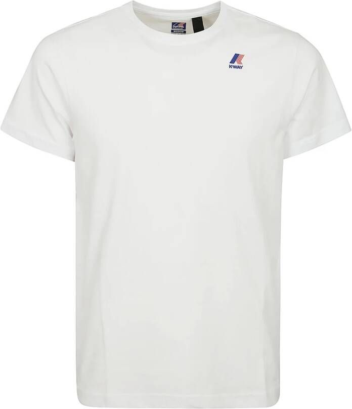 K-way Klassiek Wit Katoenen T-Shirt voor Heren Wit Heren