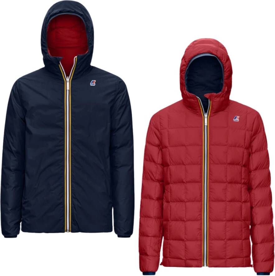 K-way Klassieke Puffer Jas Blauw Heren