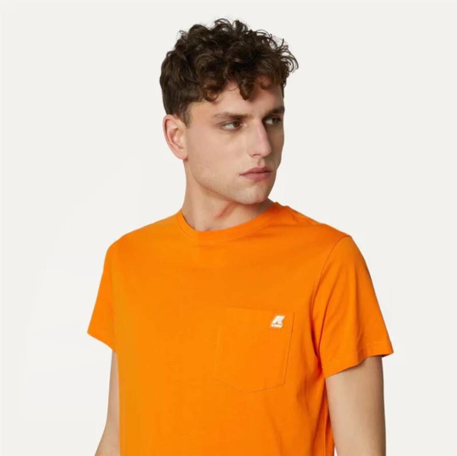 K-way Klassieke T-Shirts Oranje Heren