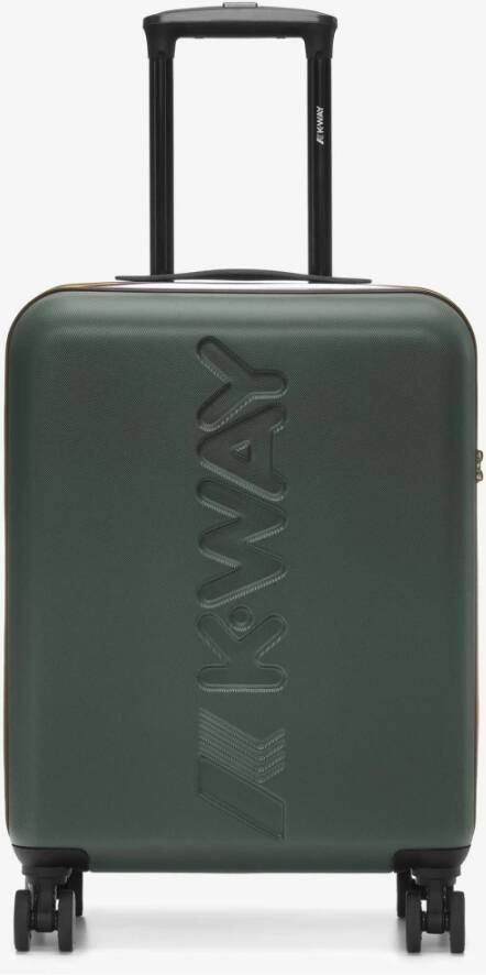 K-way Militaire handbagage met Maxi-logo en TSA-slot Green Heren
