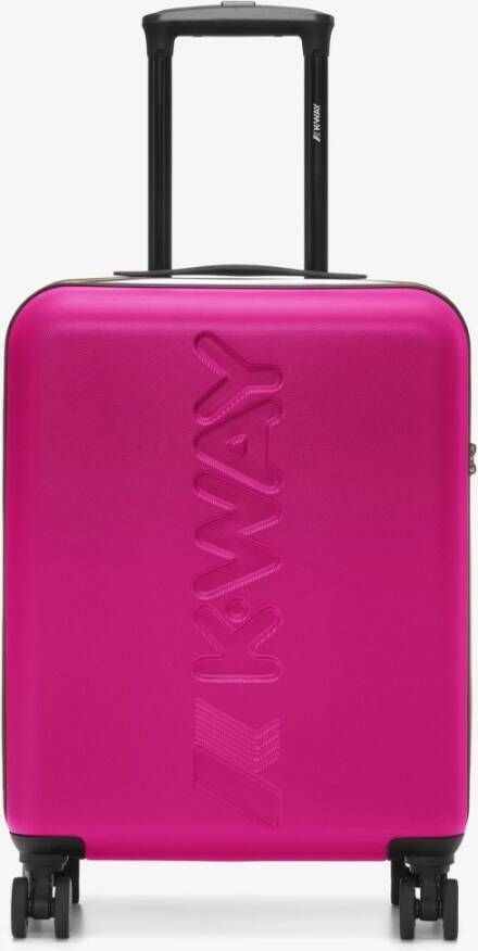 K-way Trendy Maxi Logo Handbagagekoffer met TSA-slot Roze