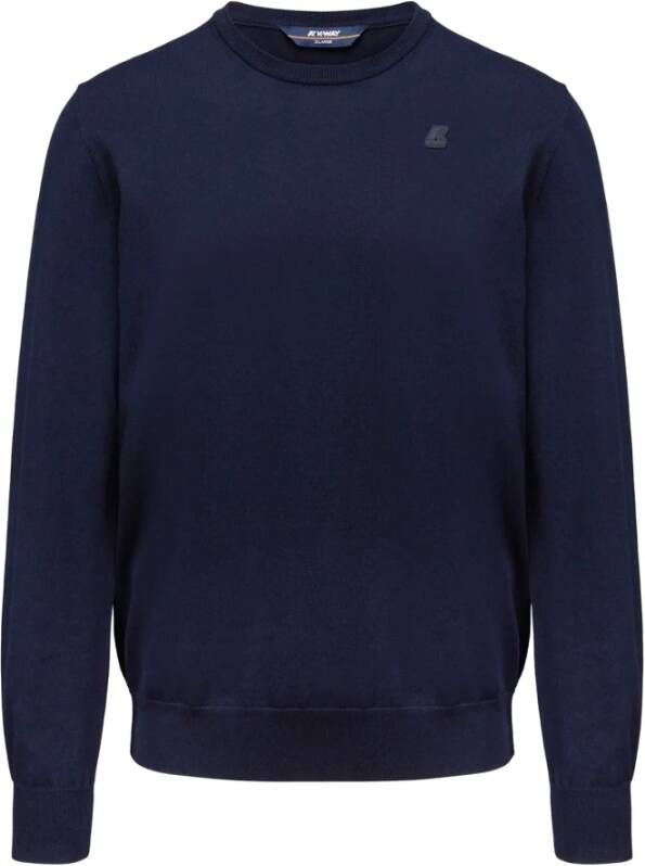 K-way Katoenen Comfort Sweatshirts Blauw Heren