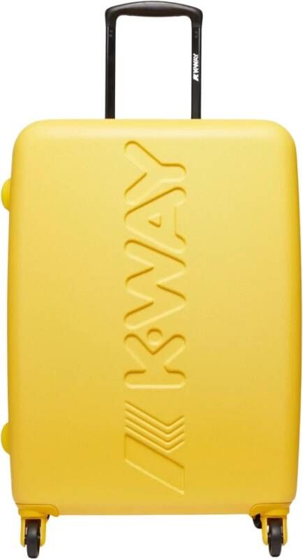 K-way Trolley K-Air rigido quattro ruote iglia estraibile e logo uni K111Jnw Giallo Geel Unisex