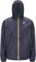 K-way Korte Unisex Windbreaker Beige Marineblauw of Khaki Blauw Dames - Thumbnail 2