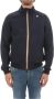 K-way Heren Nylon Jas met Koreaanse Kraag en Ritssluiting Blue Heren - Thumbnail 10