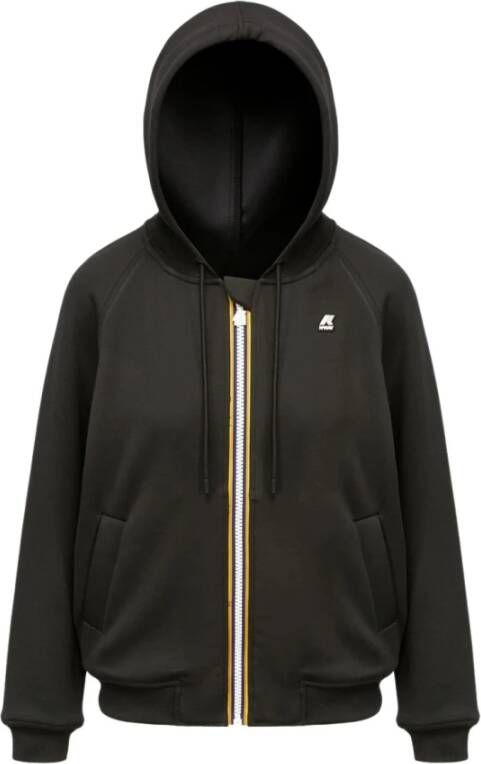 K-way Stijlvolle Sweatshirt met Rits Zwart Dames