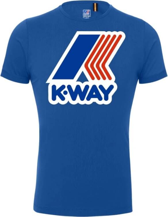 K-way Maxi Logo T-shirt voor heren Blauw Heren