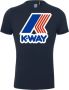 K-way Maxi Logo T-shirt voor heren Blauw Heren - Thumbnail 1