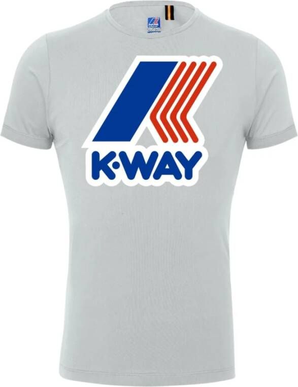 K-way Maxi Logo T-shirt voor heren Grijs Heren