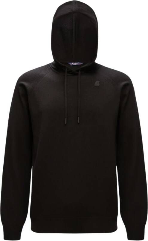 K-way Merino Hoodie Zwart Heren
