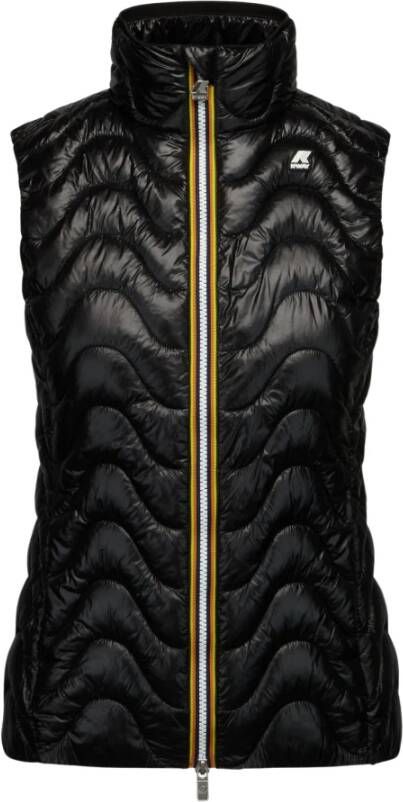 K-way Mouwloze ritsjas met contrastdetails Black Dames
