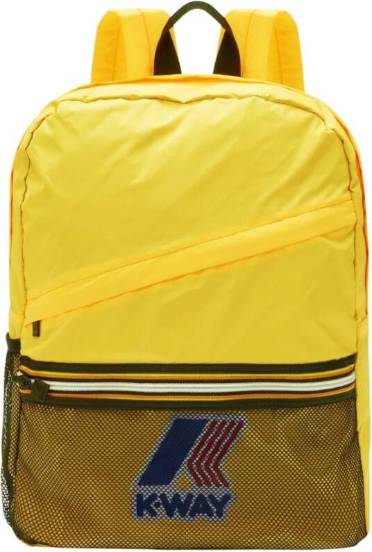 K-way Nylon Rugzak Stijlvol en veelzijdig Yellow Unisex