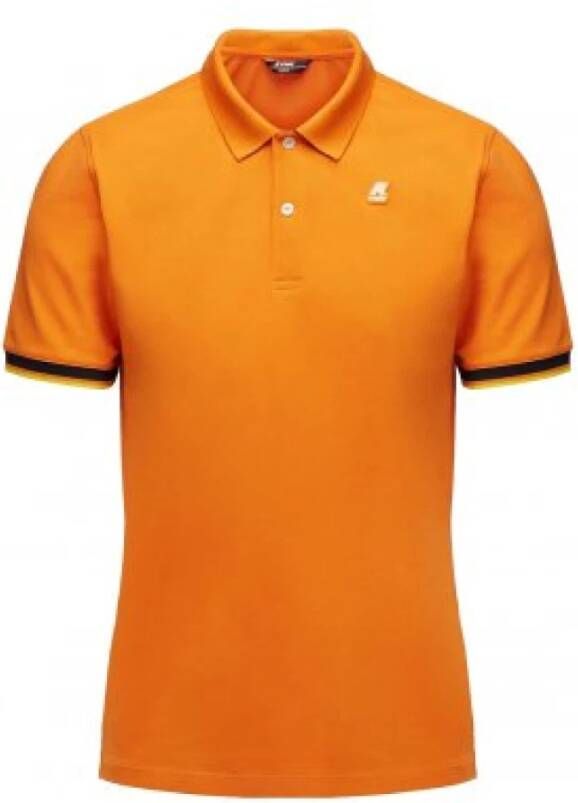 K-way Oranje Polo met Contrastdetails Orange Heren