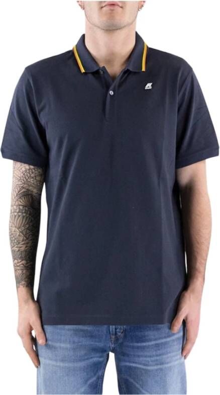 K-way Klassiek Polo Shirt Blauw Heren