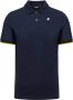 K-way Blauw Katoenen Poloshirt met Contrastdetails Blue Heren - Thumbnail 1