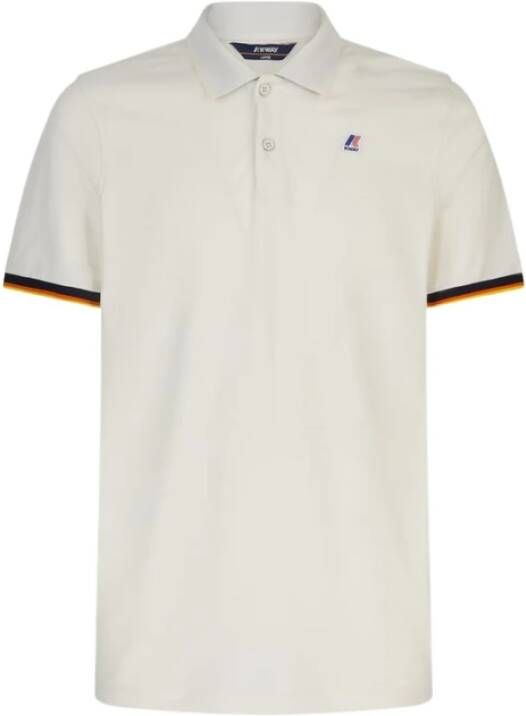 K-way Vincent Contrast Stretch Poloshirts White Heren