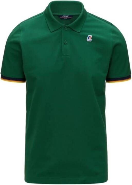 K-way Vincent Contrast Stretch Polo Shirt Green Heren