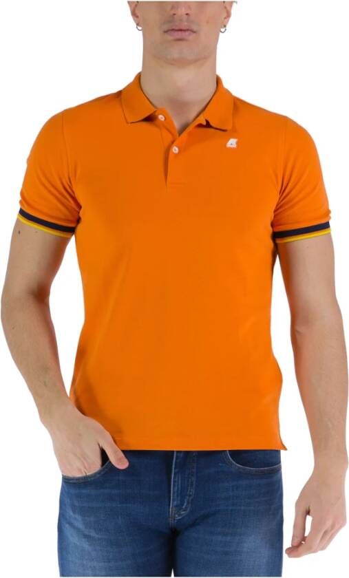 K-way Stijlvolle heren polo met logo Orange Heren