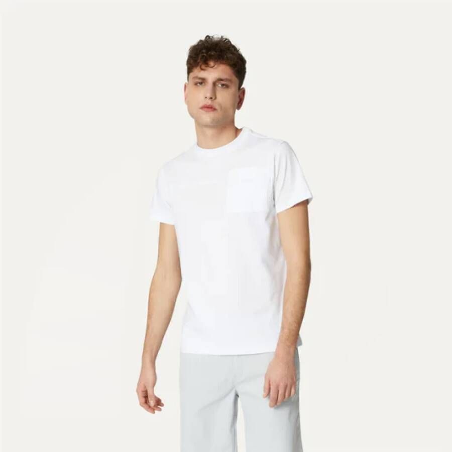 K-way Premium Katoenen T-Shirt Collectie White Heren
