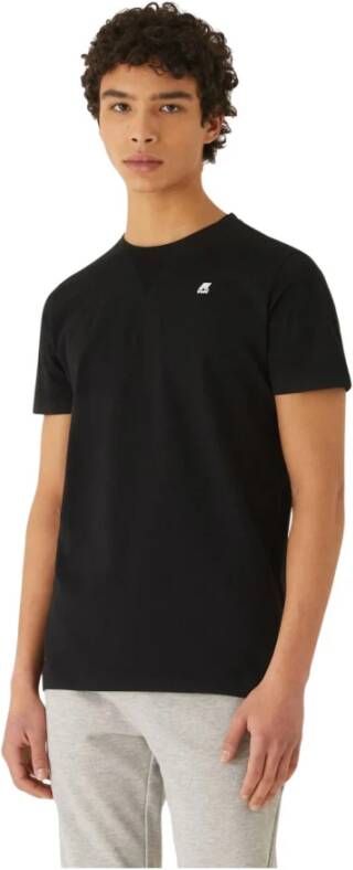 K-way T-shirt Pakket met Ronde Mouwen Black Heren