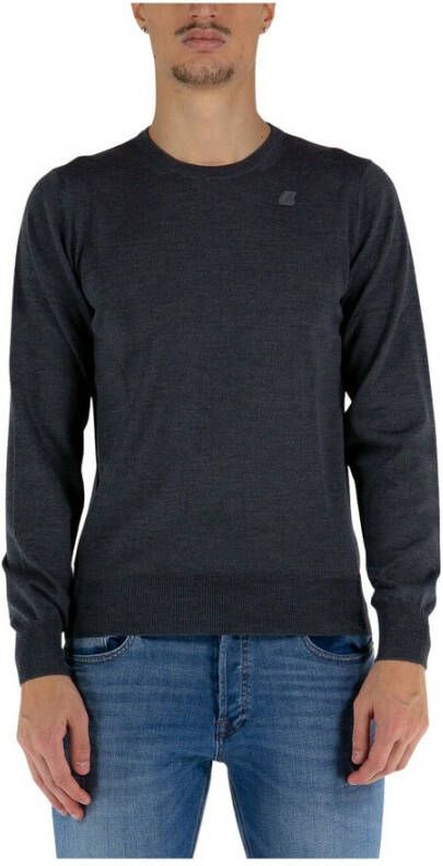 K-way Heren Ronde Hals Sweater Grijs Melange Gray Heren