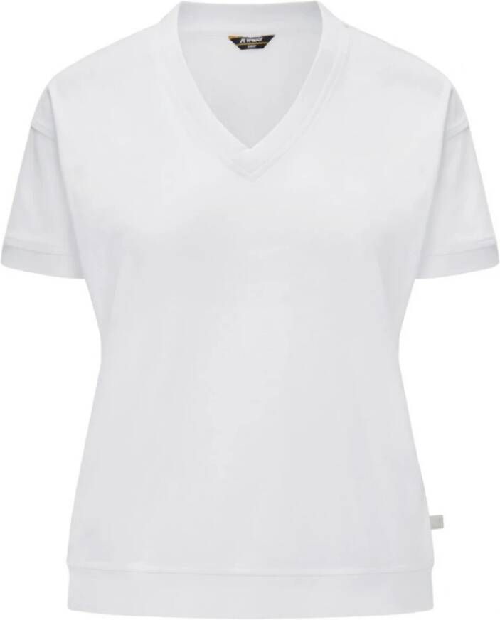 K-way Rubiel Katoenen Jersey T-Shirt White Dames