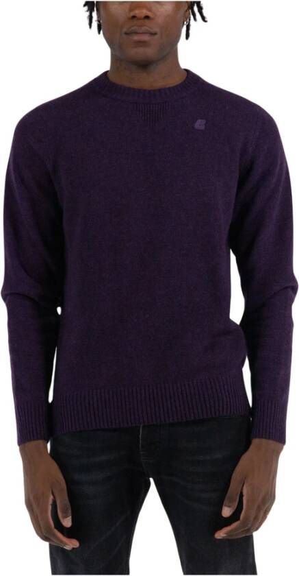 K-way Pullover Sebastien lambswool Purple Heren
