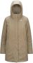 K-way Waterdichte Ripstop Jas met Verstelbare Capuchon Beige Dames - Thumbnail 3