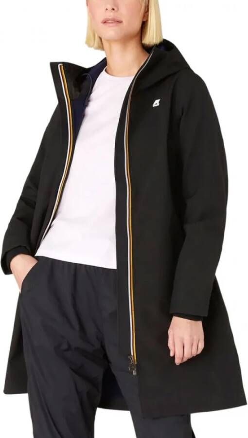 K-way Stephy Bonded V Zwart Pure Blue Jas Zwart Dames