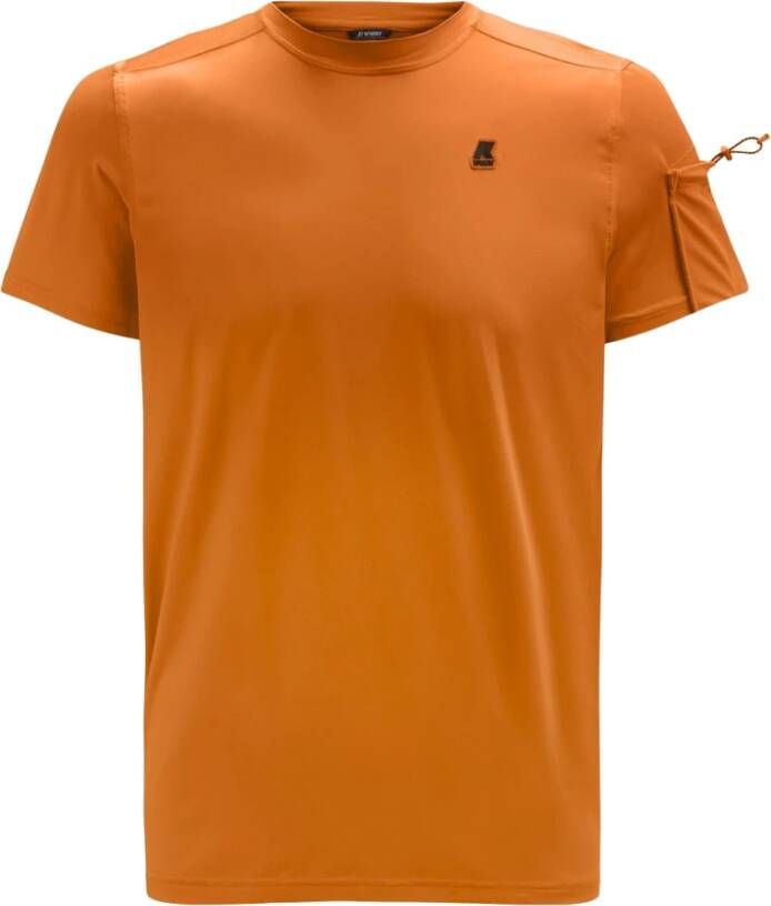K-way Upgrade je casual garderobe met dit Oranje Katoenen T-Shirt voor Heren Orange Heren