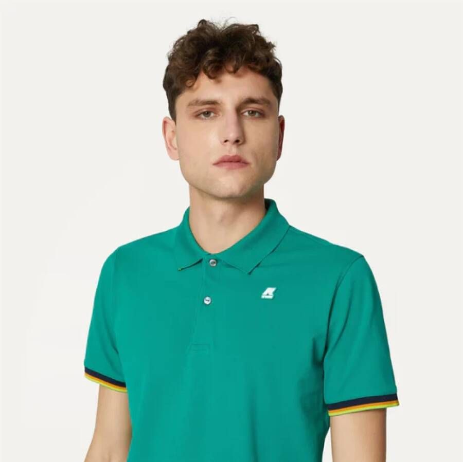 K-way Stijlvolle Katoenen Polo Shirt Groen Heren