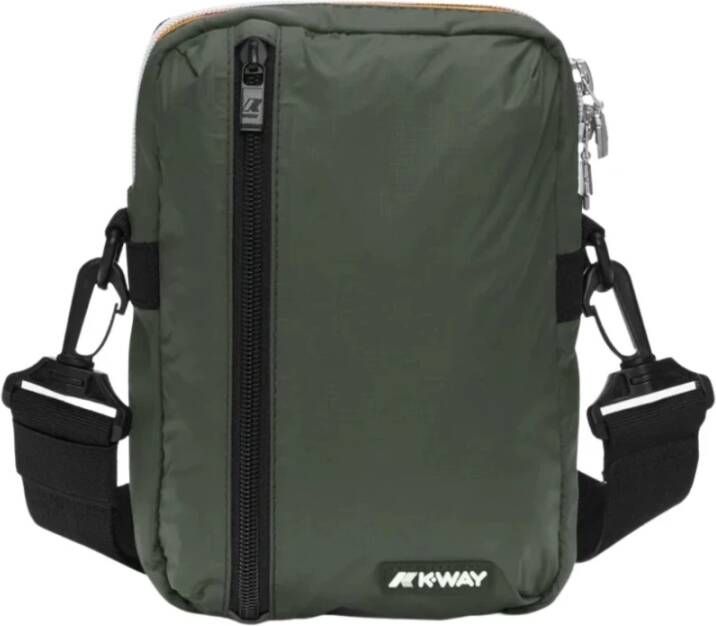 K-way Groene Polyamide Schoudertas met Verstelbare Band Green Heren