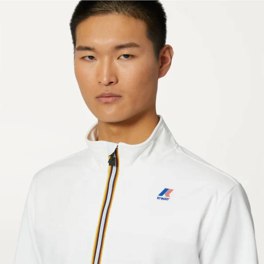 K-way Stijlvolle Zip-through Sweatshirt voor Heren Wit Heren
