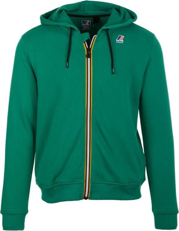 K-way Sweater met rits Groen Heren