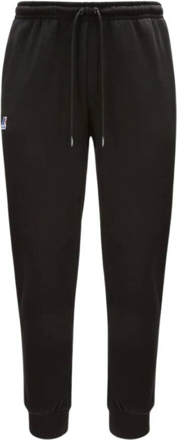 K-way Zwarte technische broek met elastische taille Black Heren