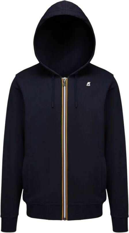 K-way Zachte Sweatshirt met Verstelbare Capuchon Blue Heren