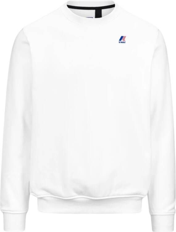 K-way Poly Sweatshirt Upgrade Klassiek Crewneck Stijl White Heren