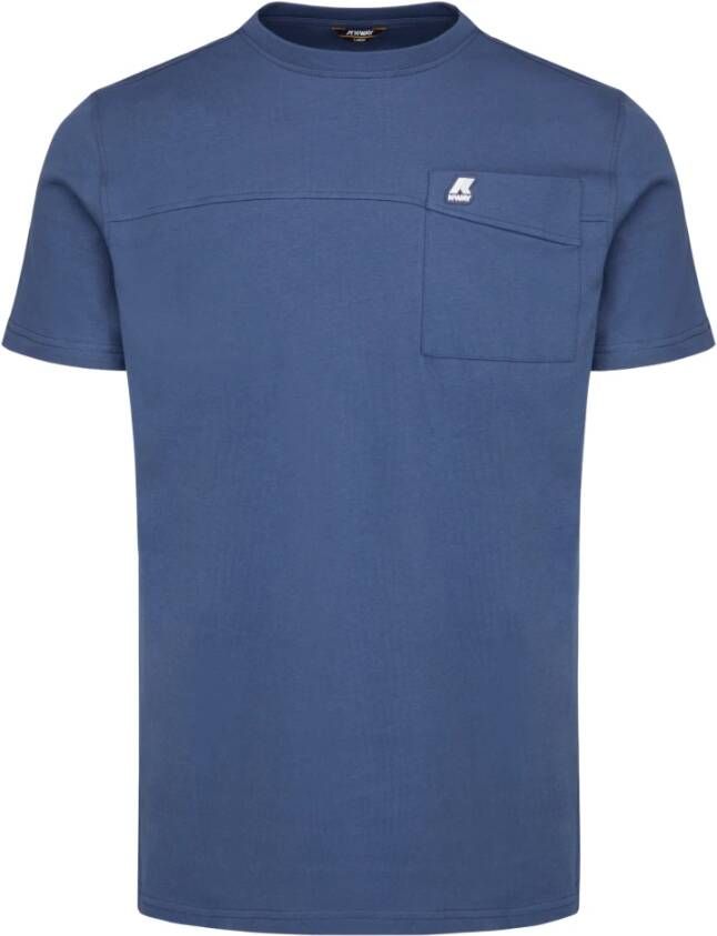 K-way T-shirt Blauw Heren