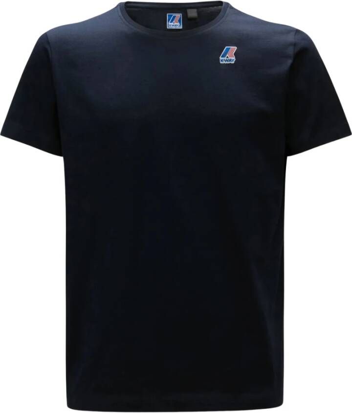 K-way Edouard Blauw Katoenen T-Shirt voor Heren Blauw Heren