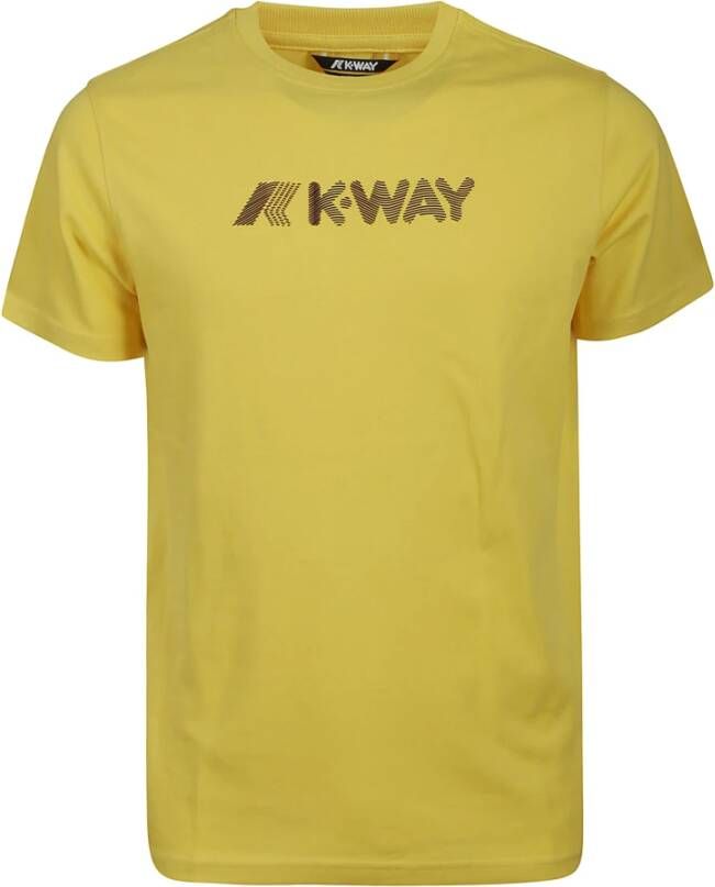 K-way T-Shirt Klassieke Stijl Geel Heren