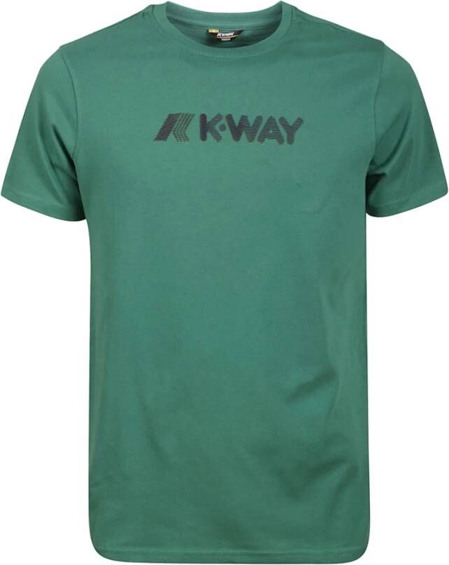 K-way T-Shirt Klassieke Stijl Groen Heren