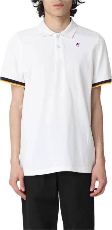 K-way Vincent Contrast Stretch Polo Shirt White Heren