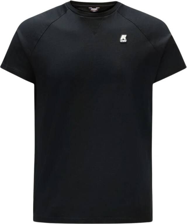 K-way Stijlvol Zwart T-Shirt voor Mannen Black Heren