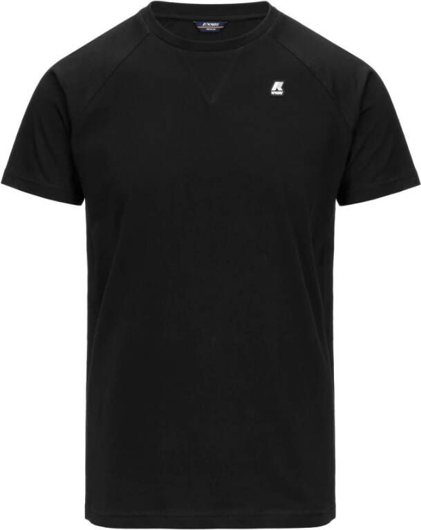 K-way Zwarte stijlvolle T-shirt voor heren Black Heren