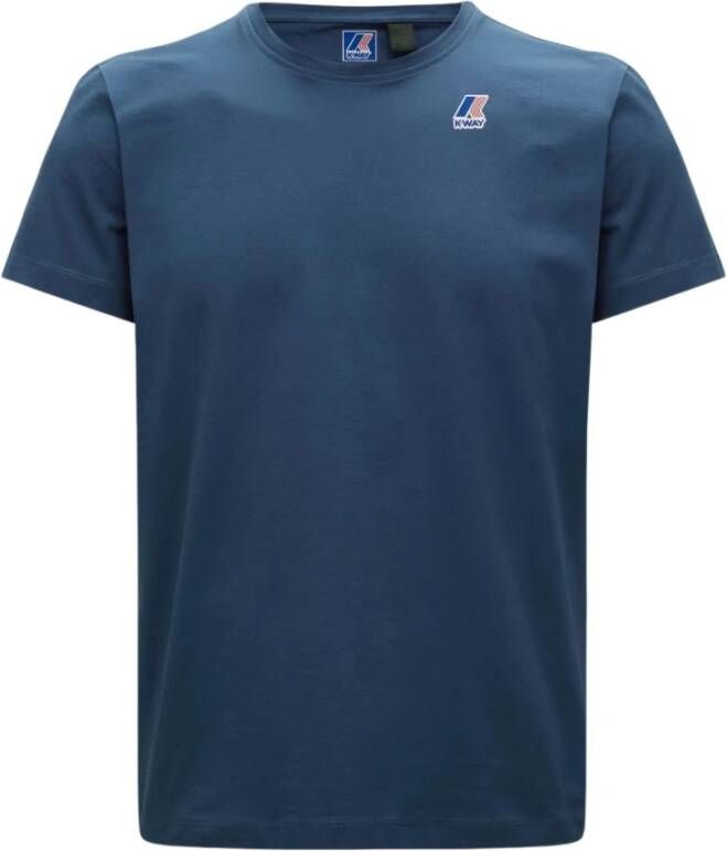 K-way Veelzijdig Heren T-Shirt Hoogwaardige Materialen Blauw Heren